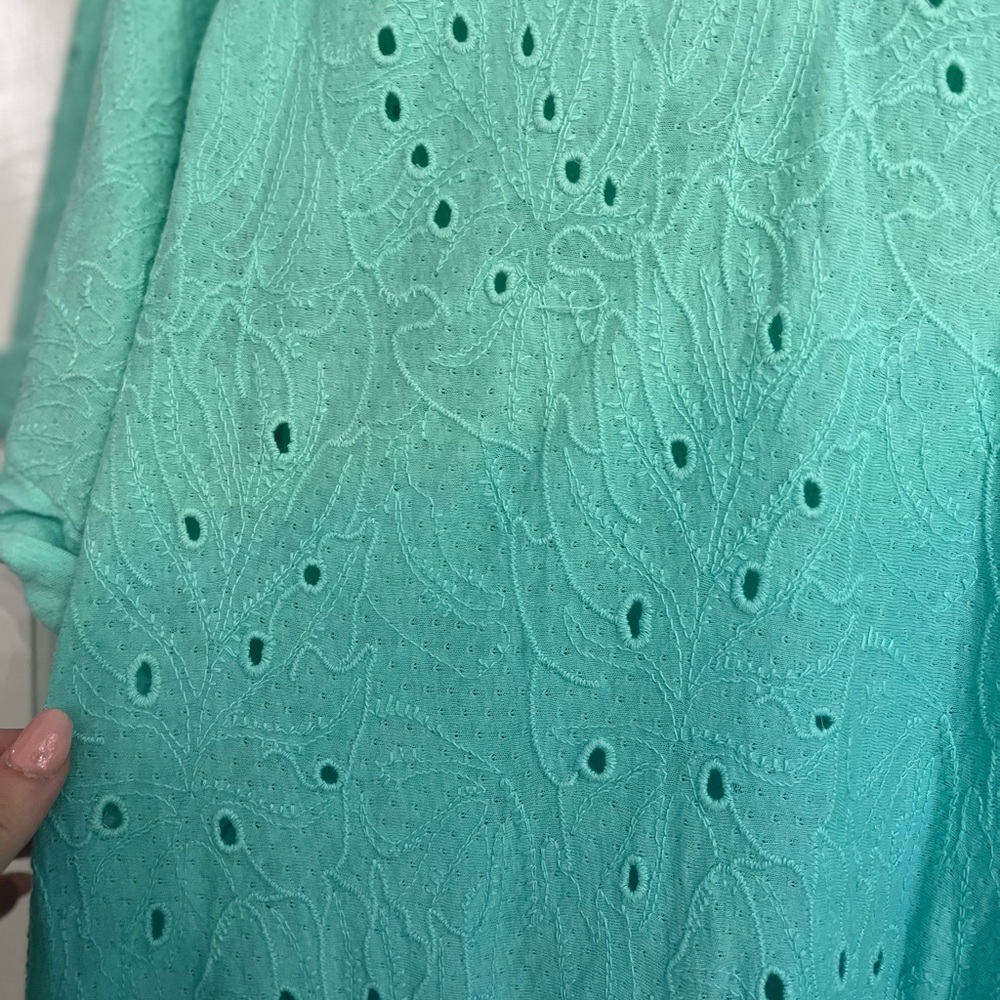 Free People Palm Springs Teal Ombre Swim Cover-Up - Picture 6 of 9